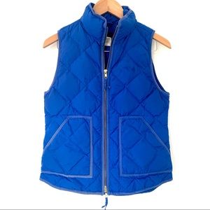 J. Crew Blue Quilted Vest